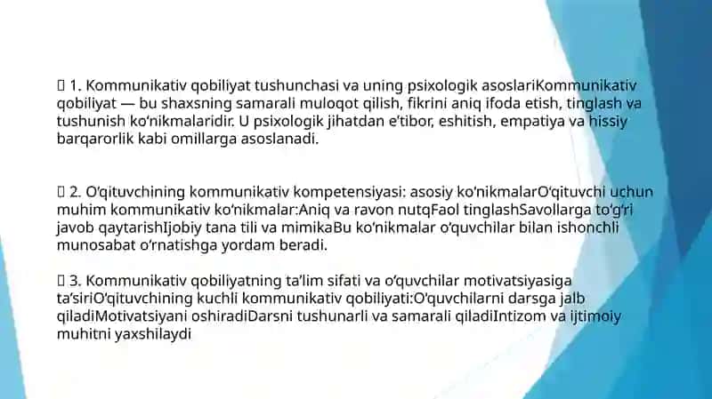 KOMMUNIKATIV QOBILIYAT VA PEDAGOGIK TA‘SIR KO‘RSATISH 2