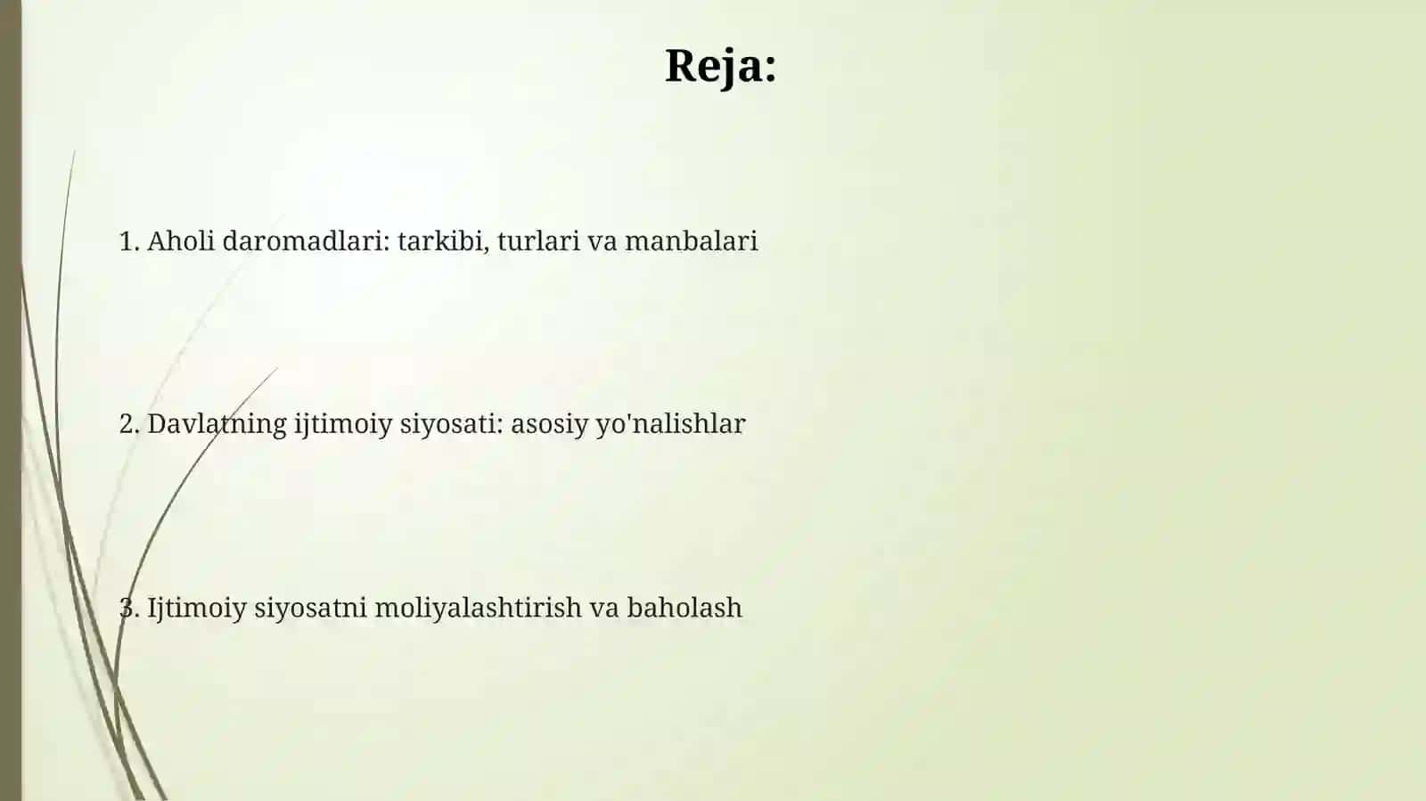 Aholi daromadlarining mazmuni, turlari va manbalari 2