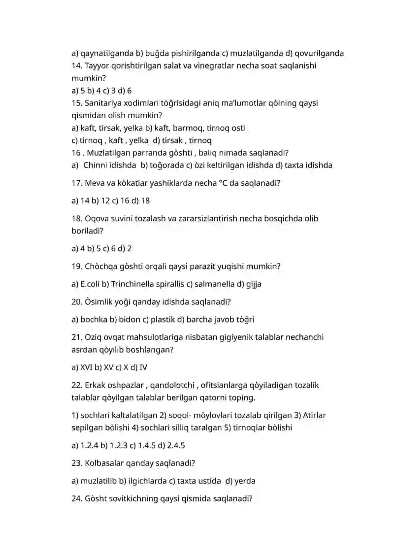 Ovqatlanish korxonalarida nomexanik jihozlari 2
