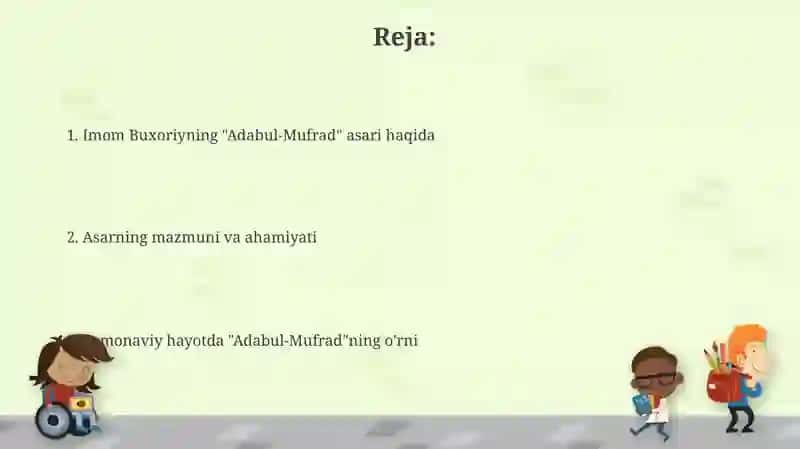Al-Adab Al-Mufrad kitobi 2