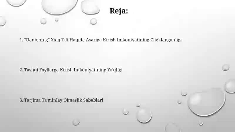 Dantening "Xalq tili haqida" asari 2