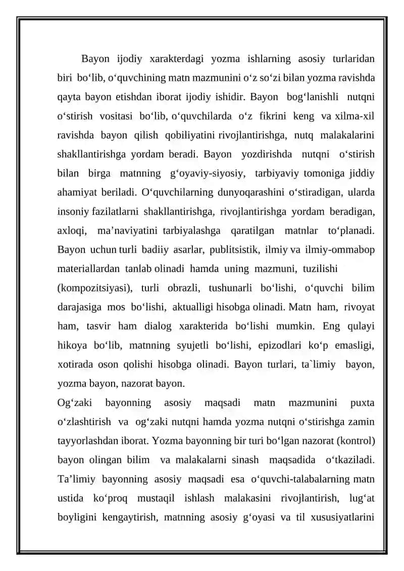 BAYON UCHUN MATERIALLAR TO'PLASH 2