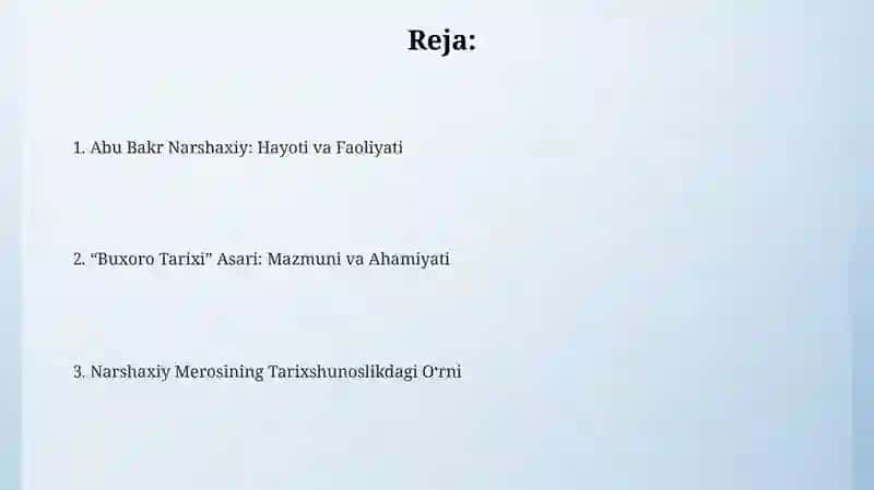 Abu Bakr Narshaxiy: Hayoti va Faoliyati 2