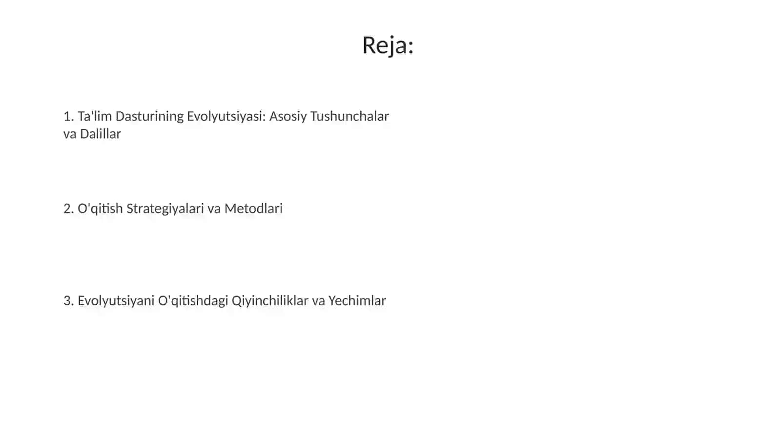 Ta'lim Dasturi Evolyutsiyasi: Asosiy Tushunchalar va Dalillar 2