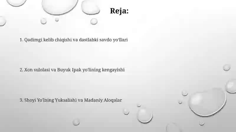 Buyuk Ipak yo‘lining shakllanish tarixi 2