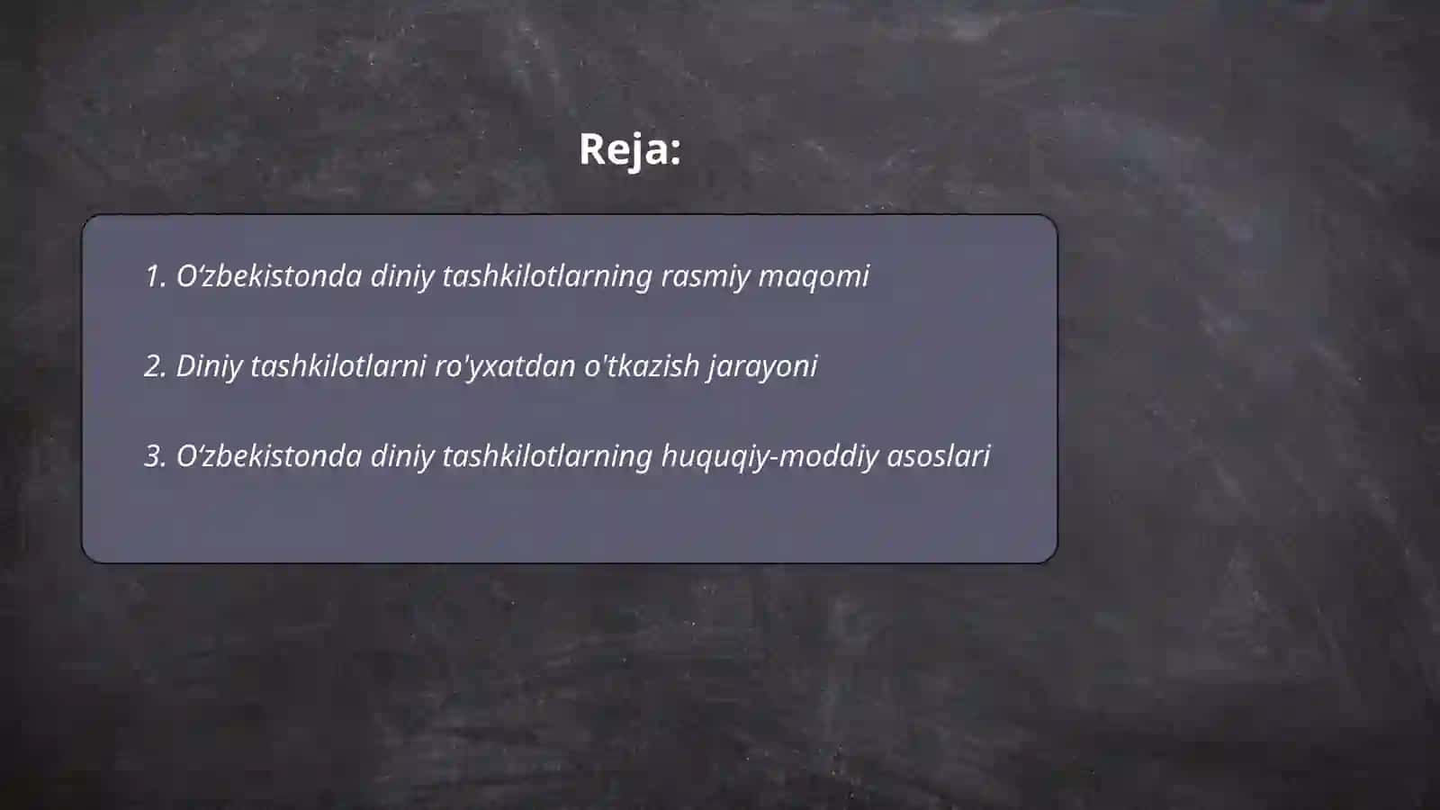 Oʻzbekistonda diniy tashkilotlar faoliyati 2