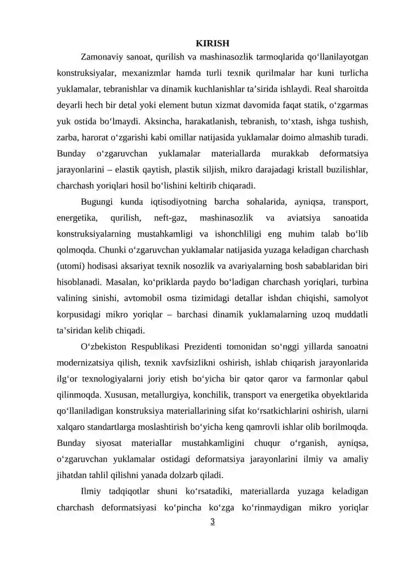 O‘ZGARUVCHAN YUKLAMALAR OSTIDAGI DEFORMATSIYALAR 2