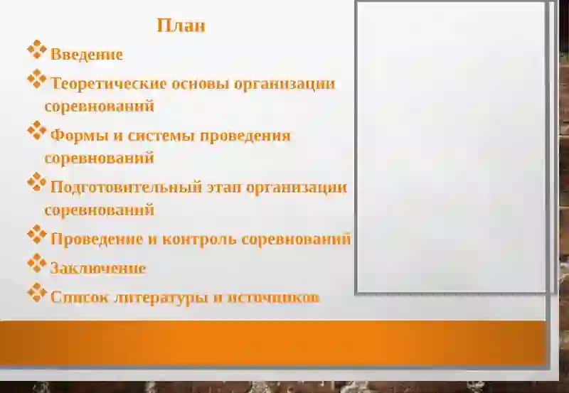 Основы организации и проведения соревнований 2