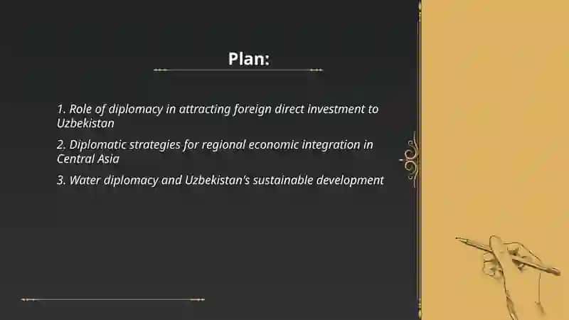The importance of diplomacy for Uzbekistan's development 2