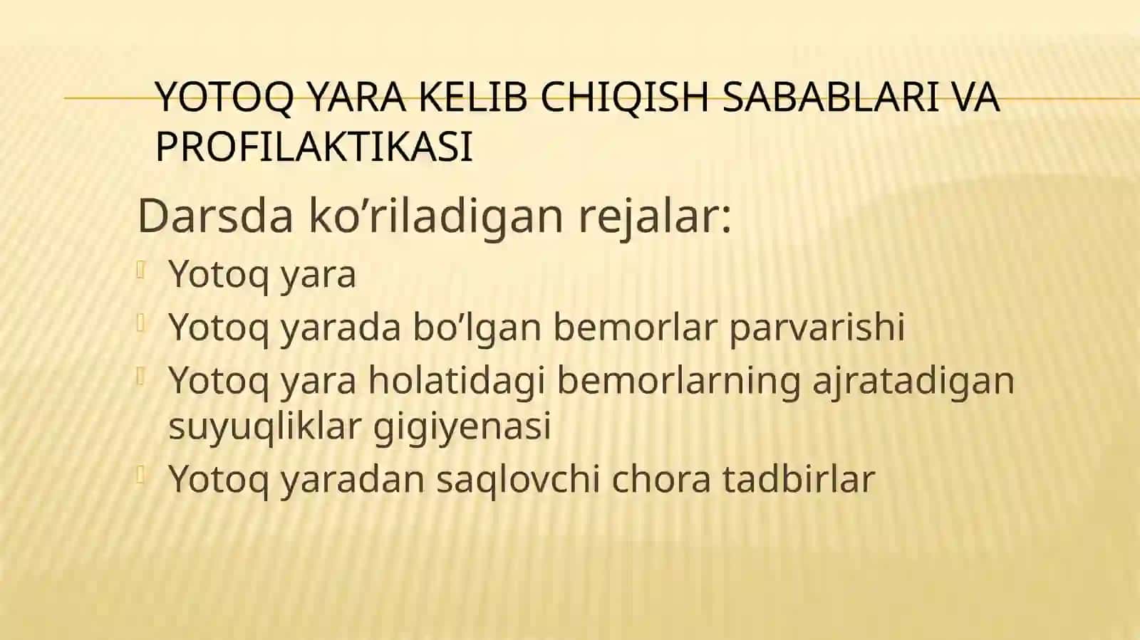 Yotoqyara kelib chiqish sabablari va profilaktikasi 2