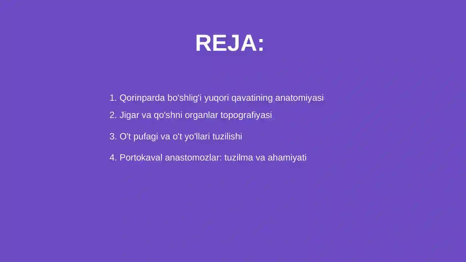 Qorinparda bo'shlig'i yuqori qavati anatomiyasi 2
