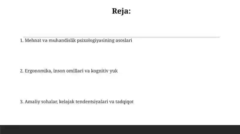 Mehnat va Muhandislik Psixologiyasi 2