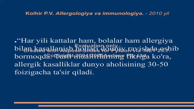 Allergologiya va immunologiya 2