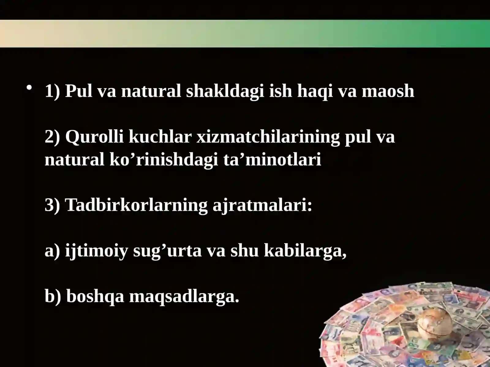 Aholi daromadlari va davlatning ijtimoiy siyosati 2