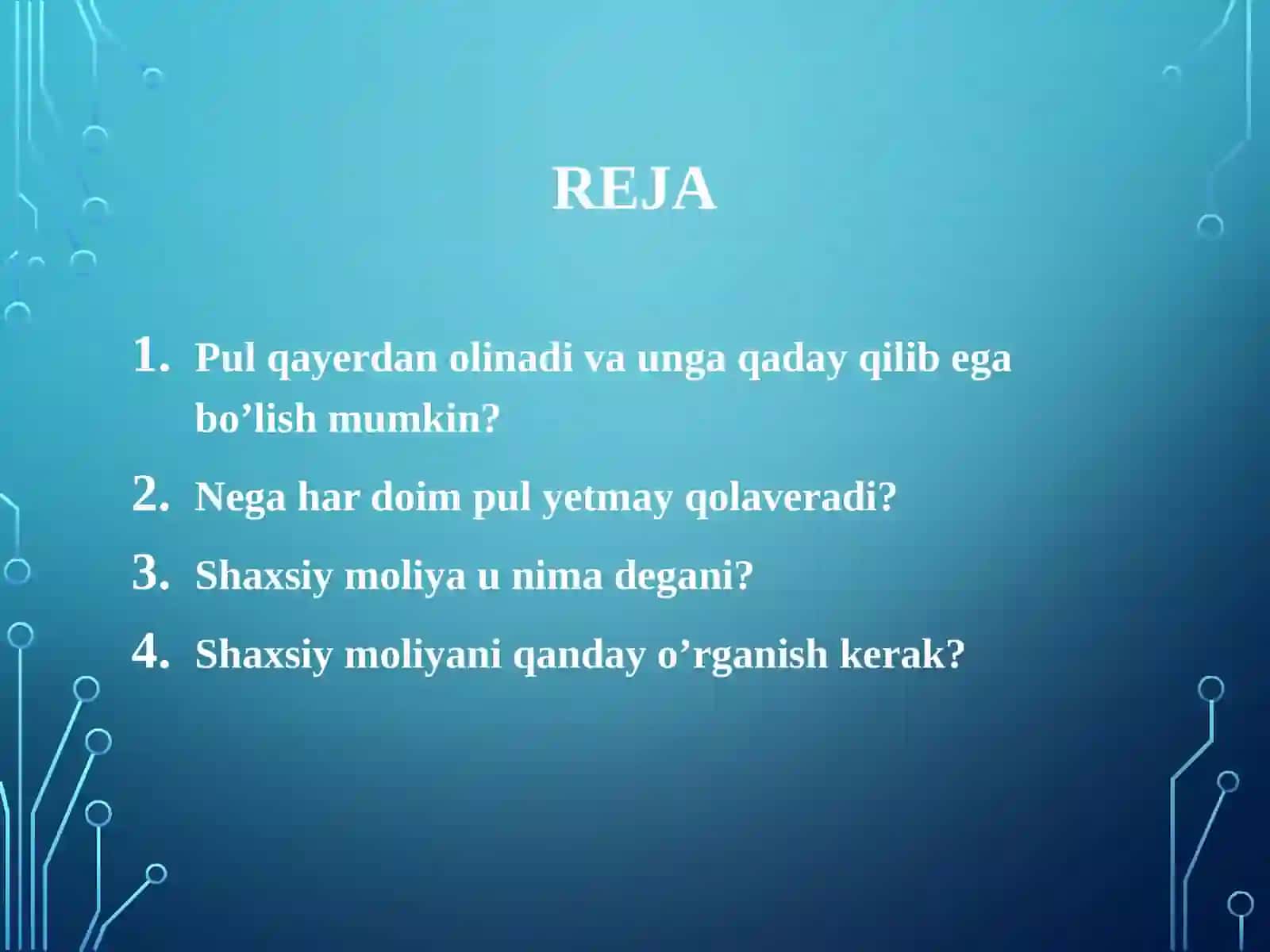 Pul, unit olish va pulni samarali boshqarish yo'llari 2
