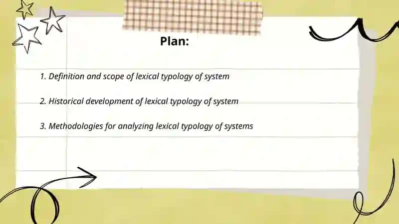 Lexical typology of system 2