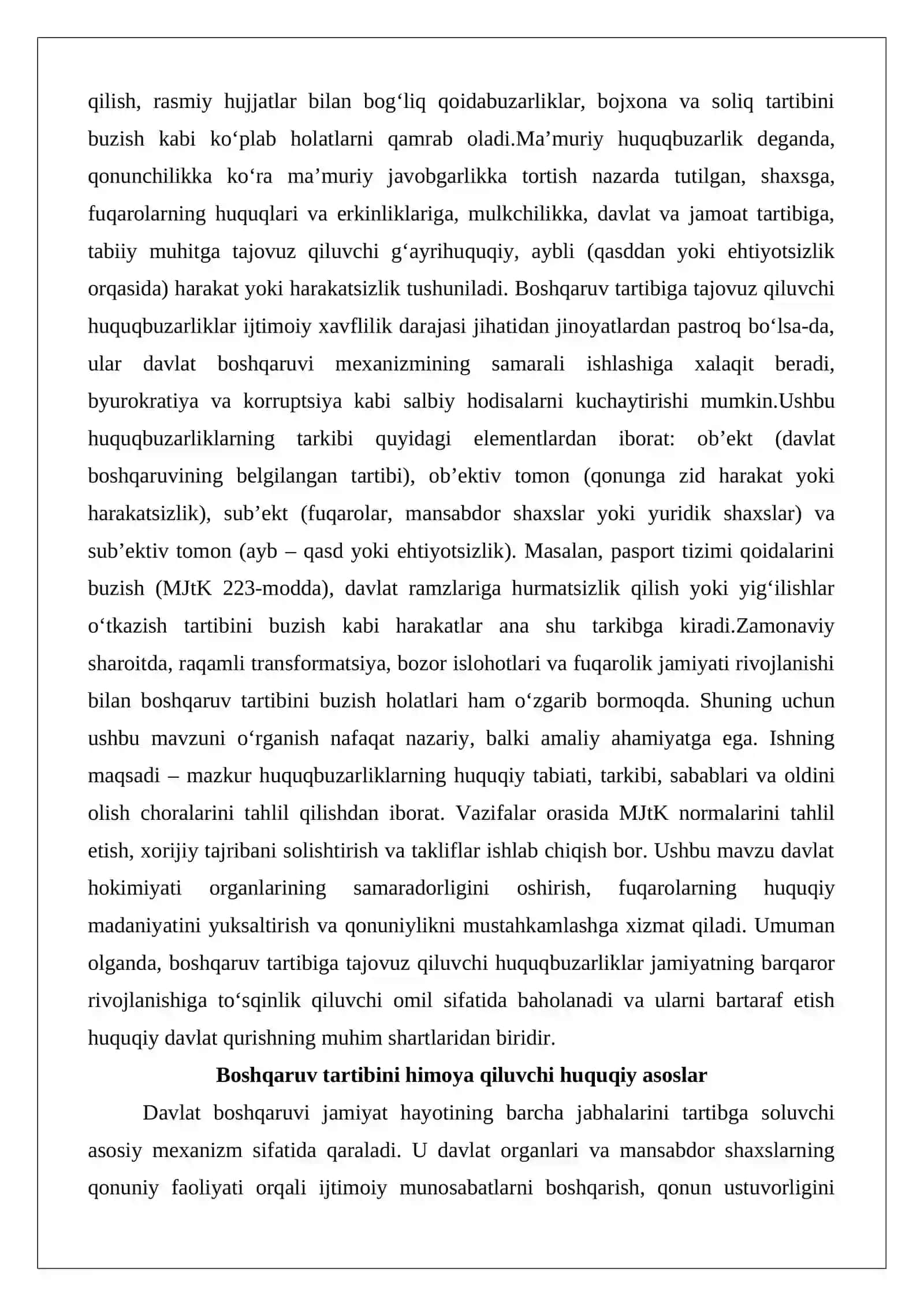Boshqaruvning belgilangan tartibiga tajovuz qiluvchi ma’muriy huquqbuzarliklar tarkibi 2