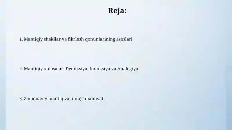 Tafakkurning mantiqiy shakllari va qonunlar 2