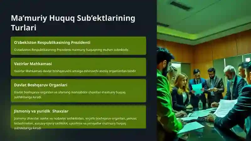 Ma’muriy Huquqning Sub’ektlari 2