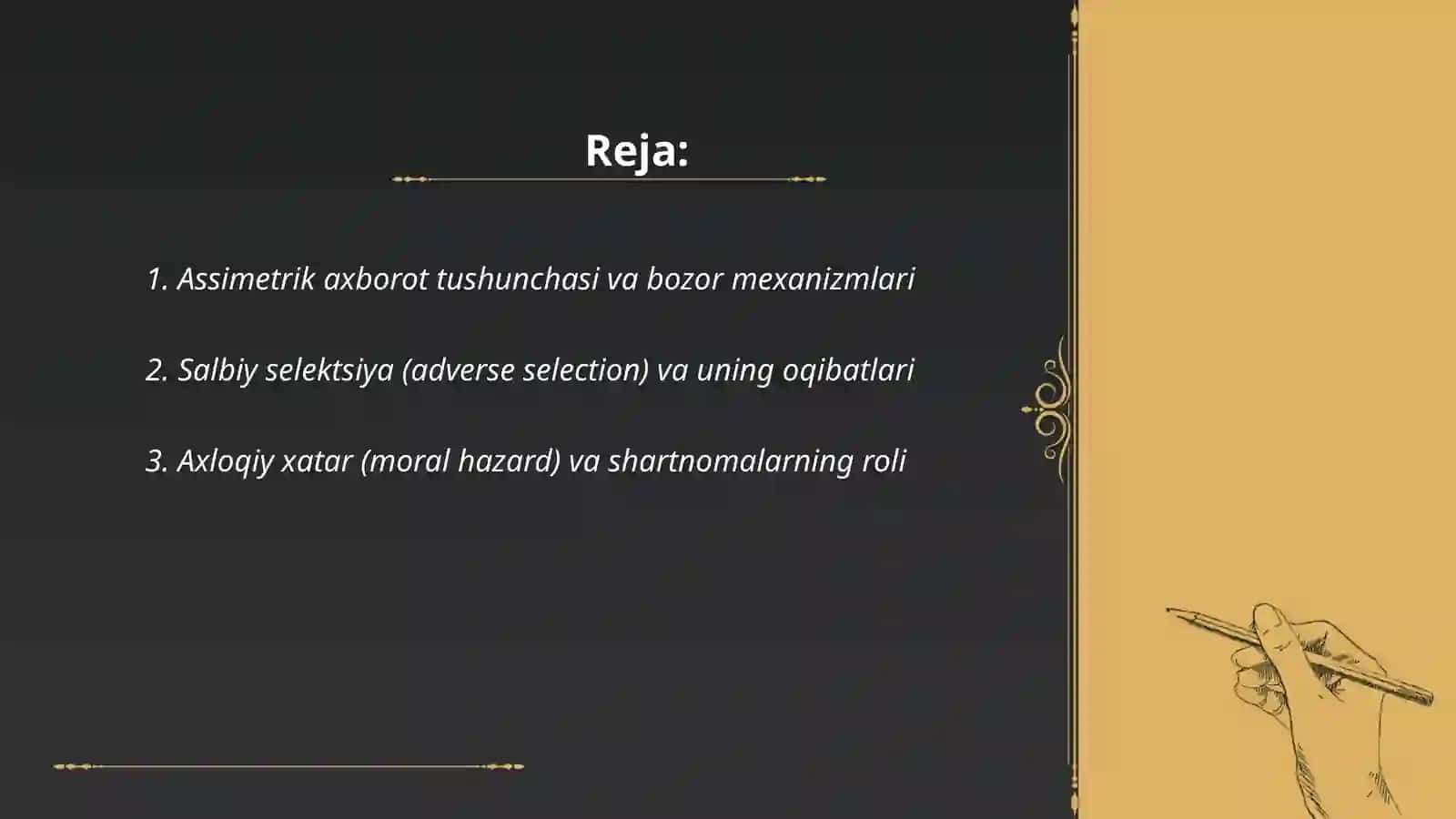 Assimetrik axborotlashgan bozor 2
