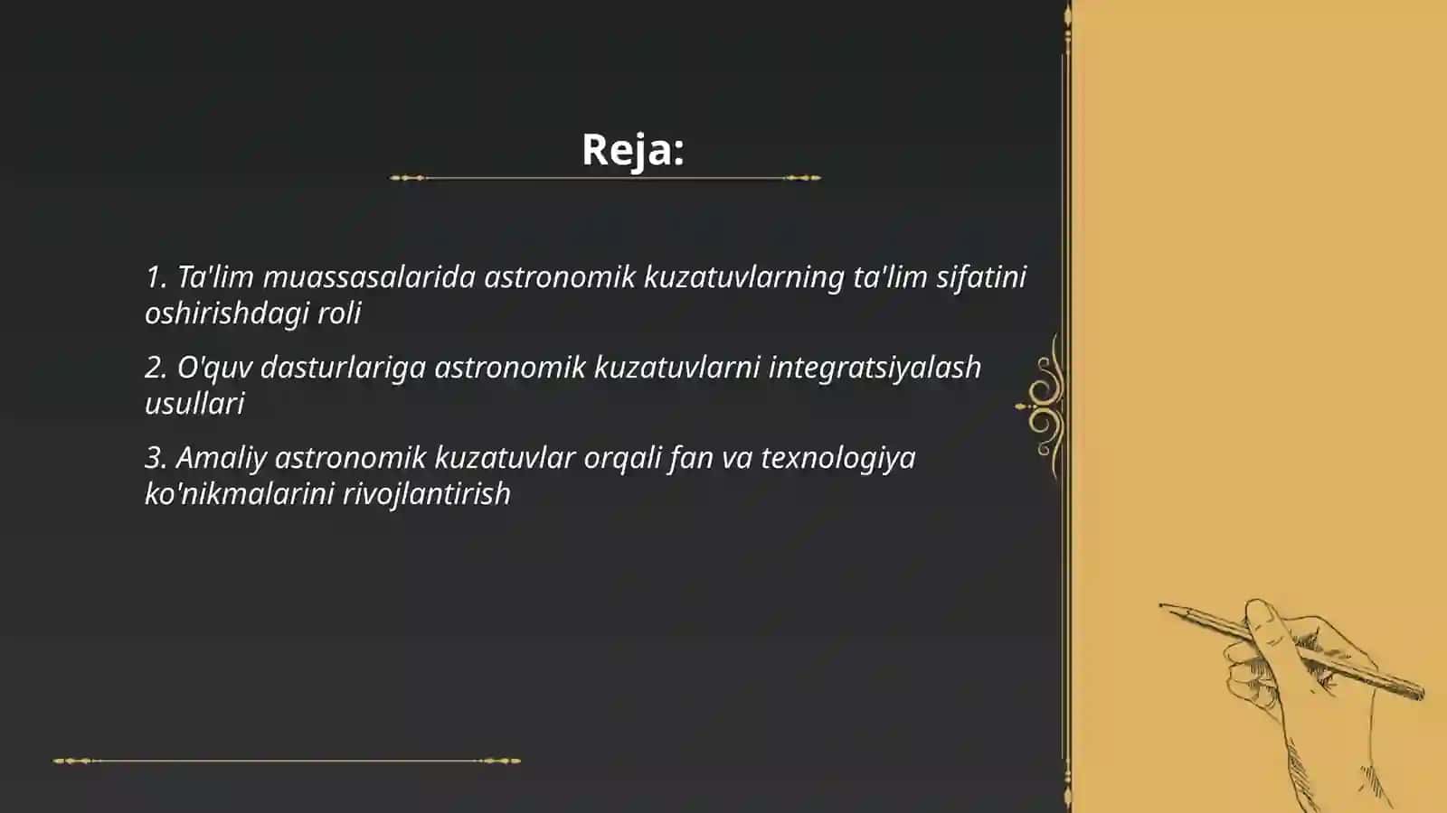 Ta'lim muassasalarida astronomik kuzatuvlarning ahamiyati 2