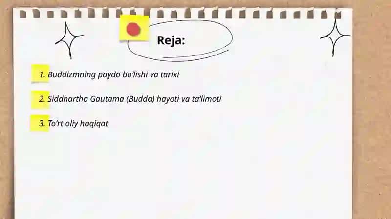 Buddizim dini tarixi va asosiy gʻoyalari 2