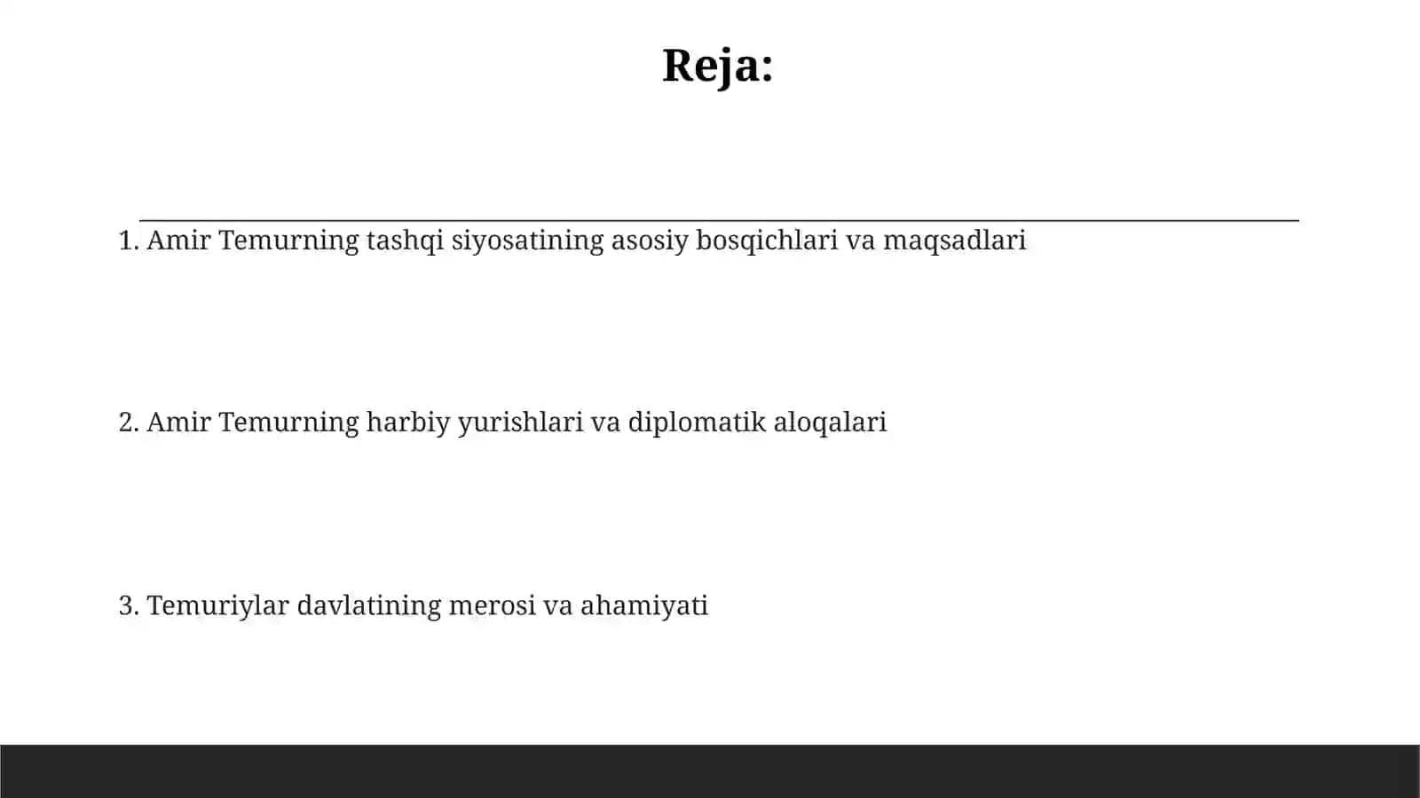 Amir Temur tashqi siyosati 2