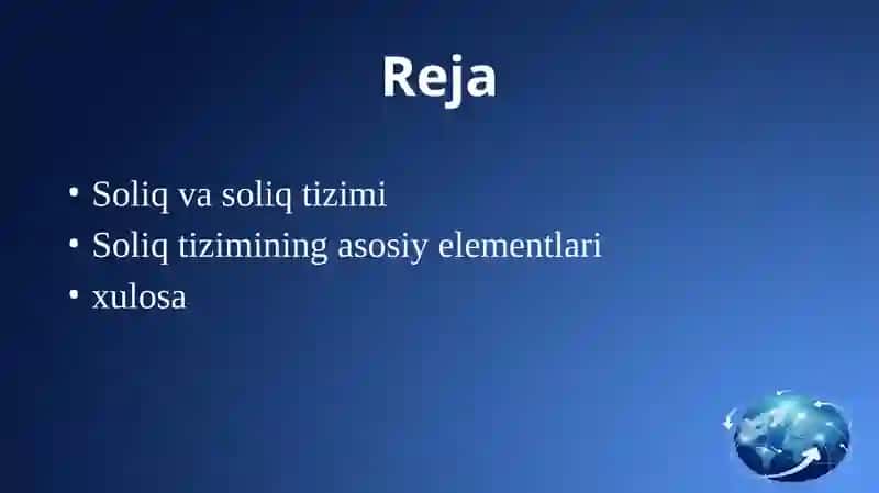 Soliq tizmining asosiy elementlari 2