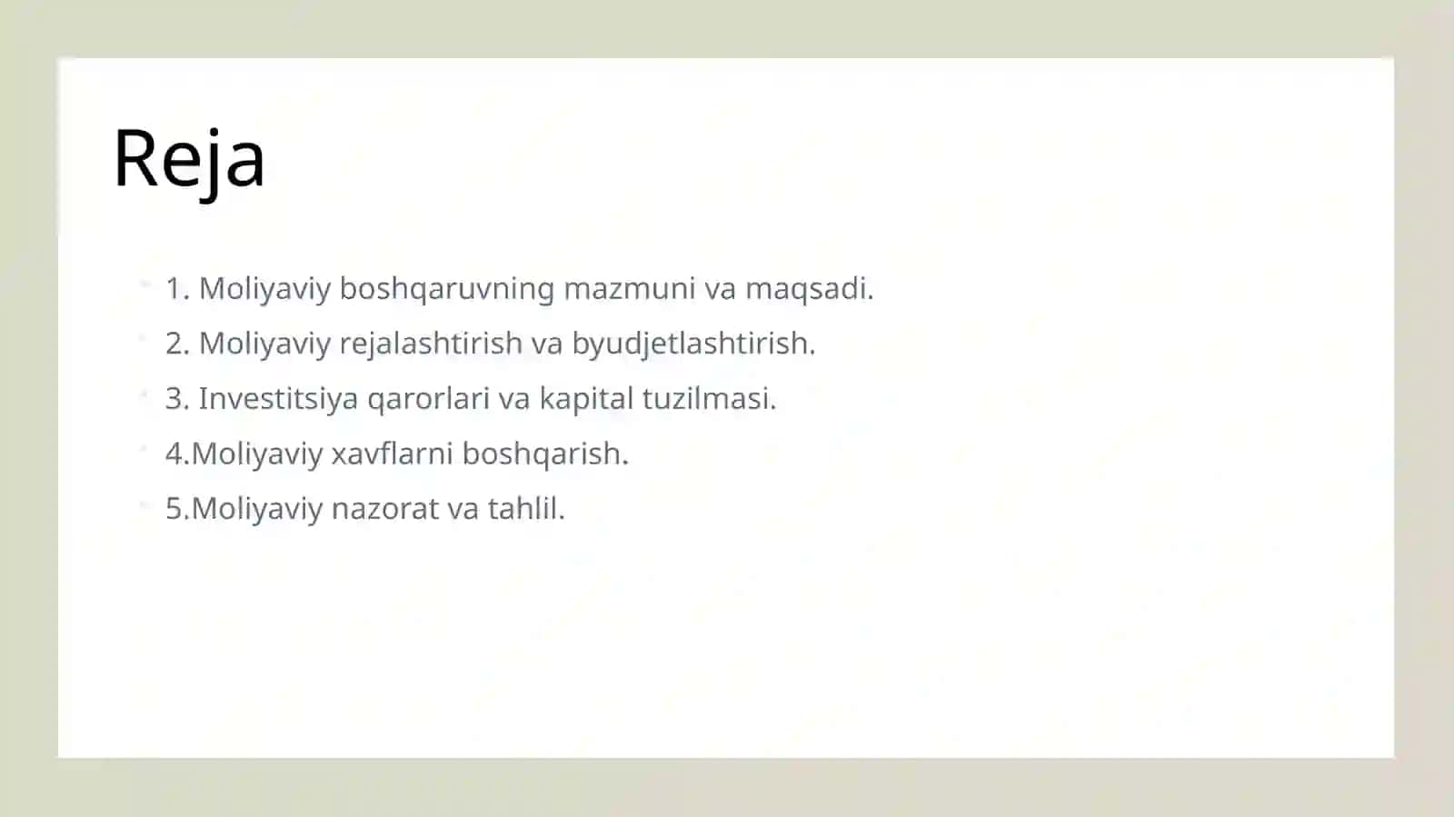 Moliyaviy boshqaruv 2