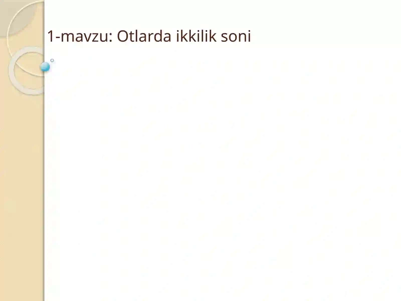 Otlarda ikkilik soni 2