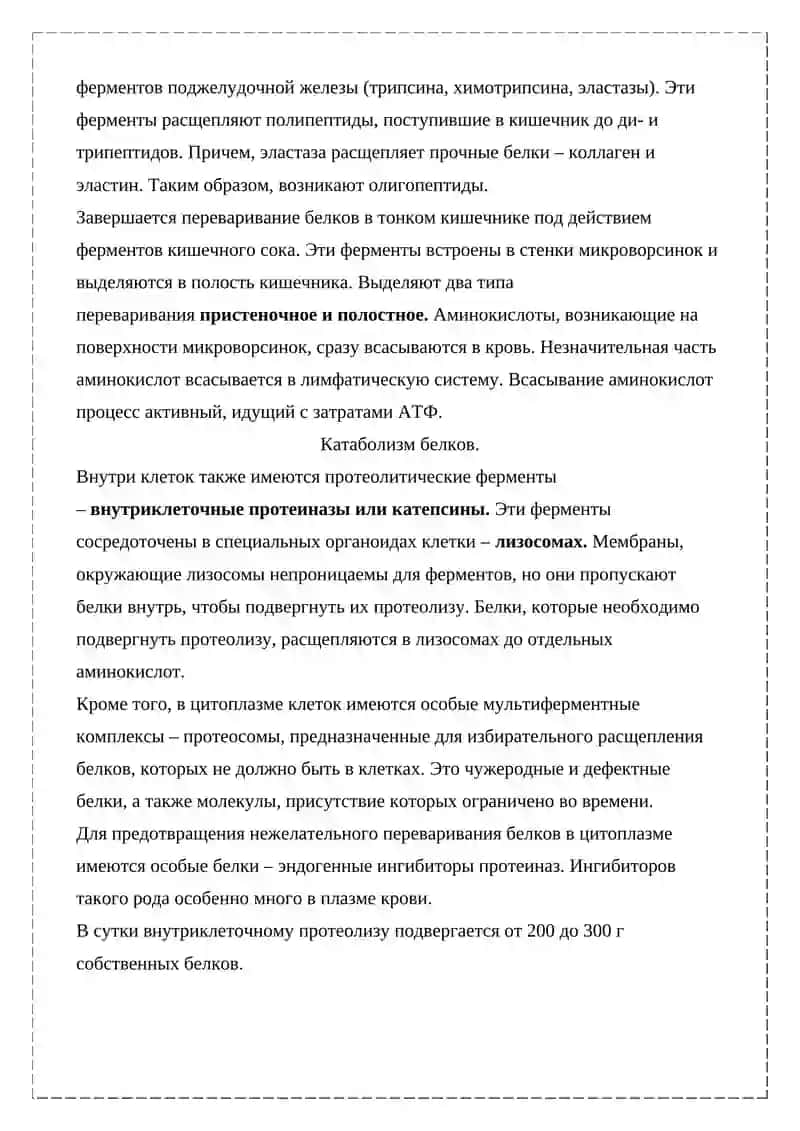 Обмен белков Переваривание и всасывание белков 2