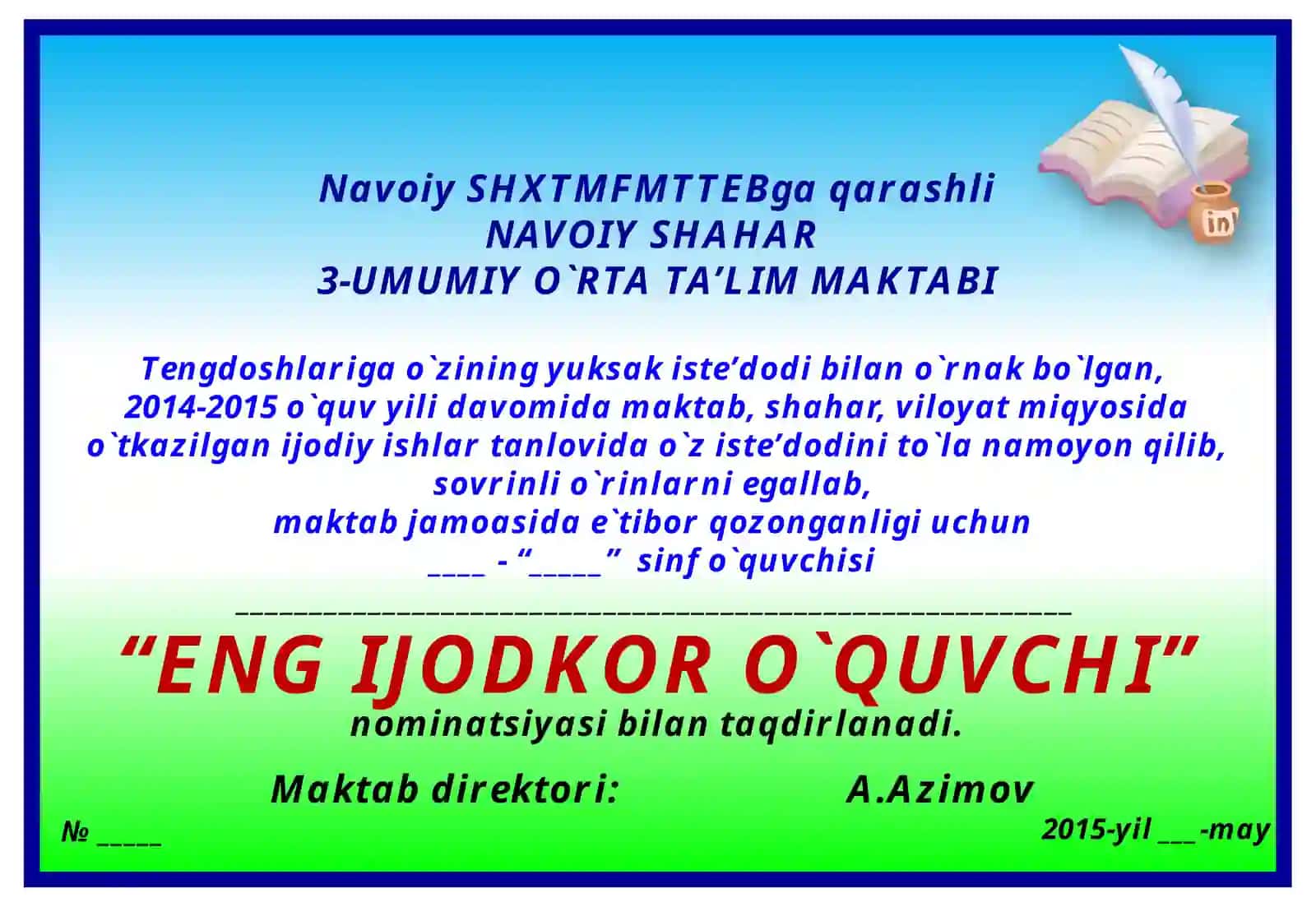 Navoiy SHXTMFMTTEBga qarashli 2