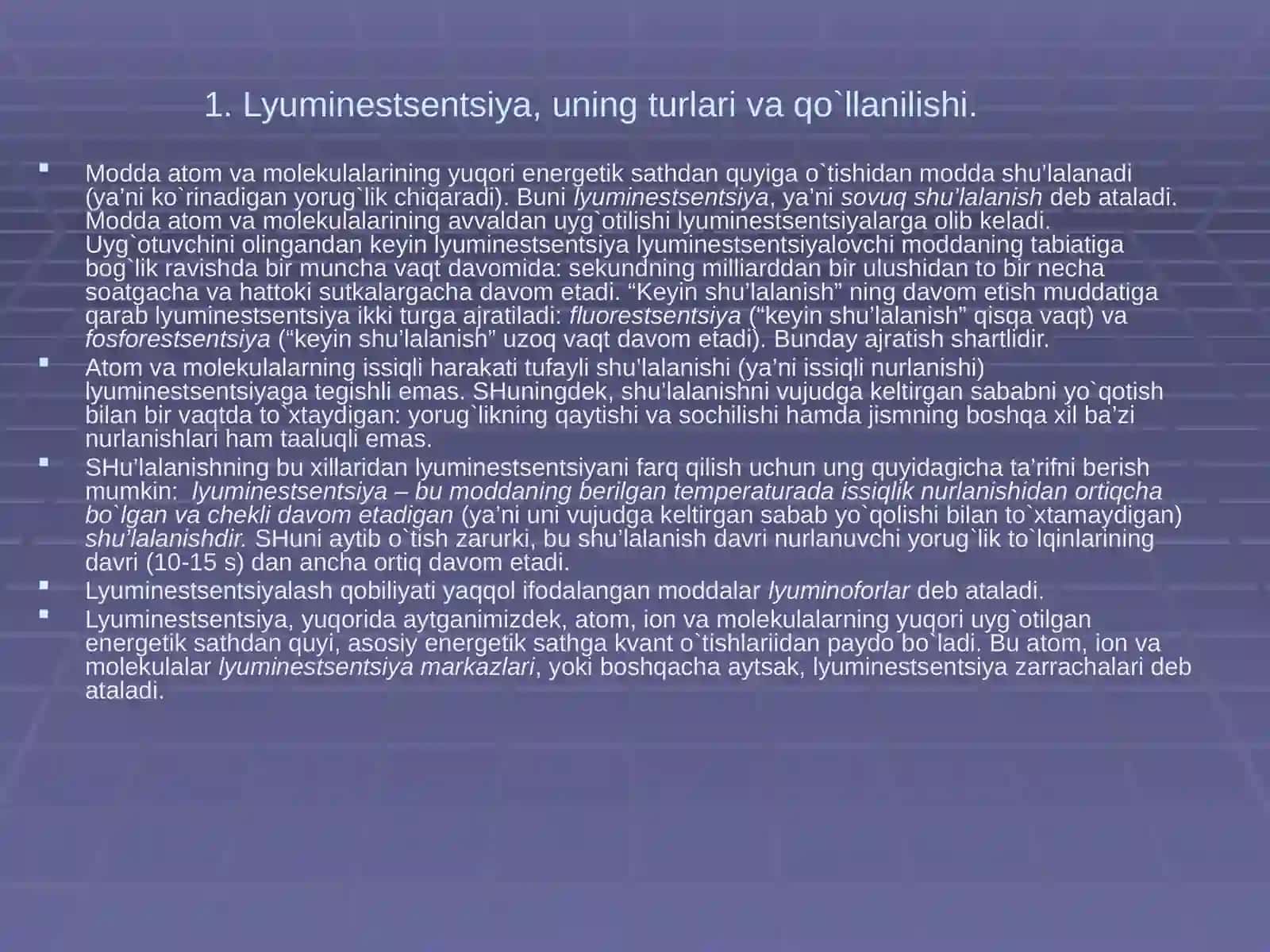 Nurlanishva uning turlari 2