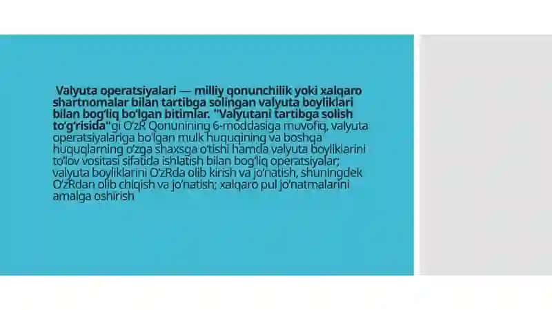 Valyuta operatsiyalari 2
