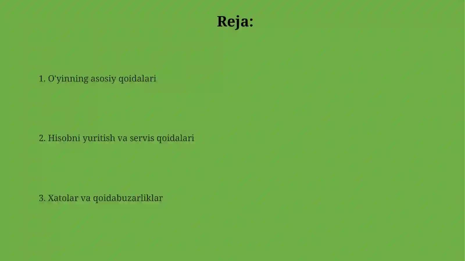 Badminton uyin qoidalar 2