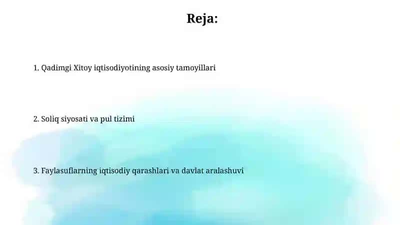 Qadimgi Xitoydagi iqtisodiy gʻoyalar 2