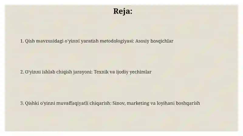 Qish mavzusida oʻyin yaratish metodikasi 2