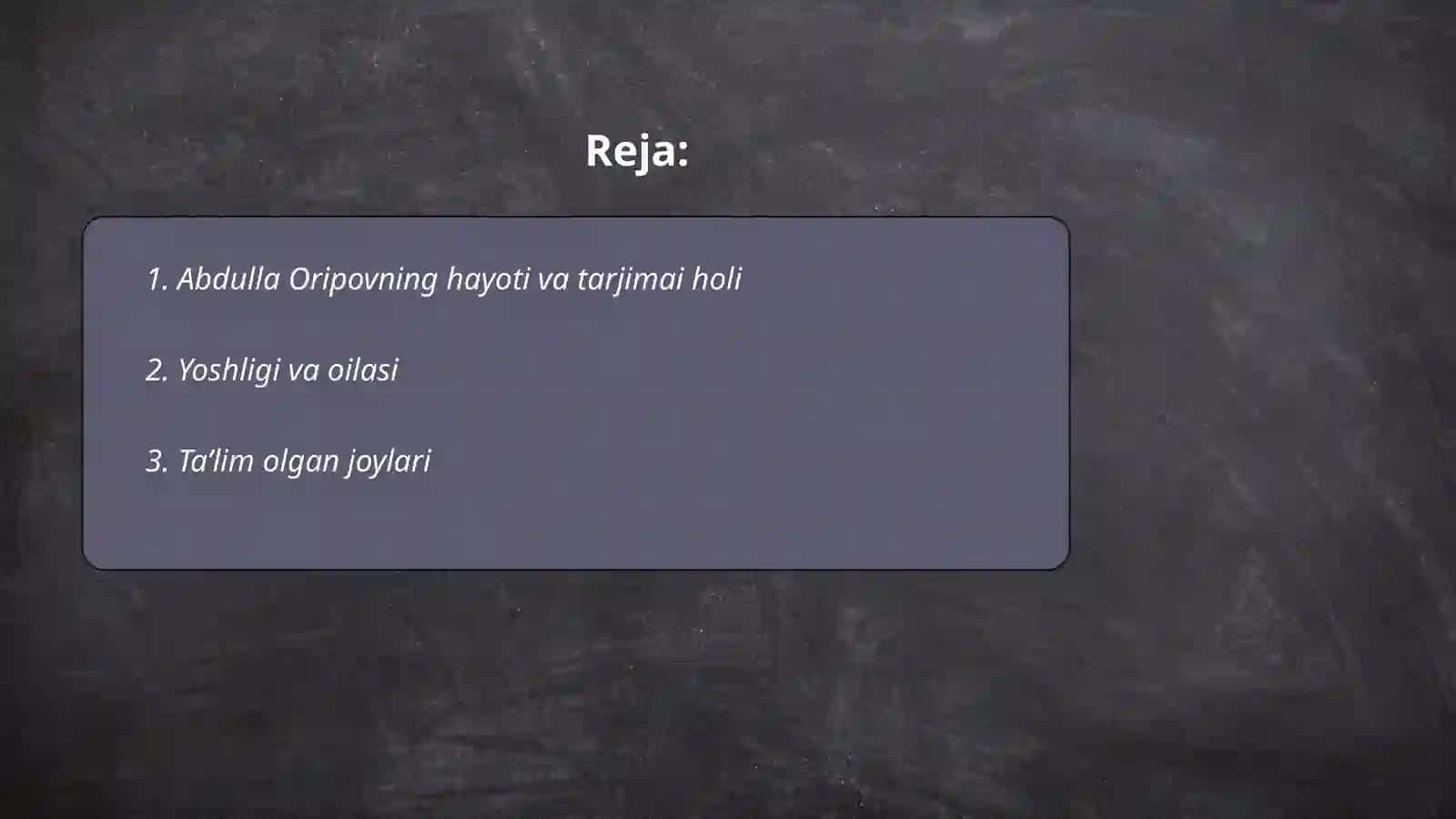 Abdulla Oripov hayoti va ijodi 2