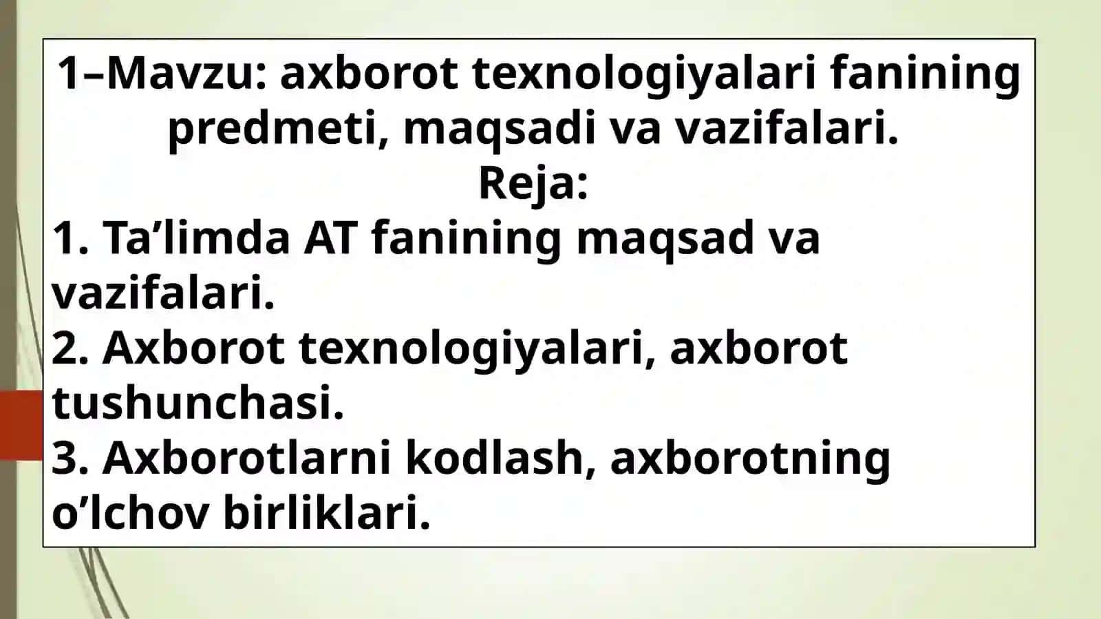 AXBOROT TEXNOLOGIYALARI 2