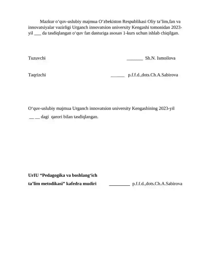 Boshlang‘ich ta’lim pedagogikasi 2