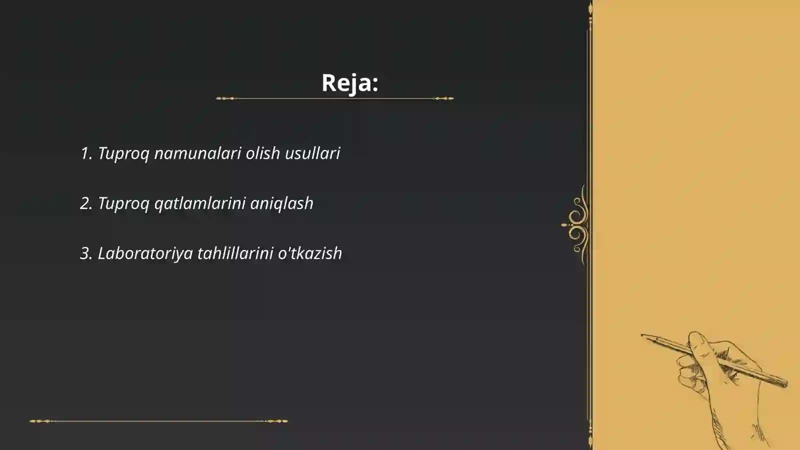 Tuproqlarni tadqiq qilish bosqichlari 2