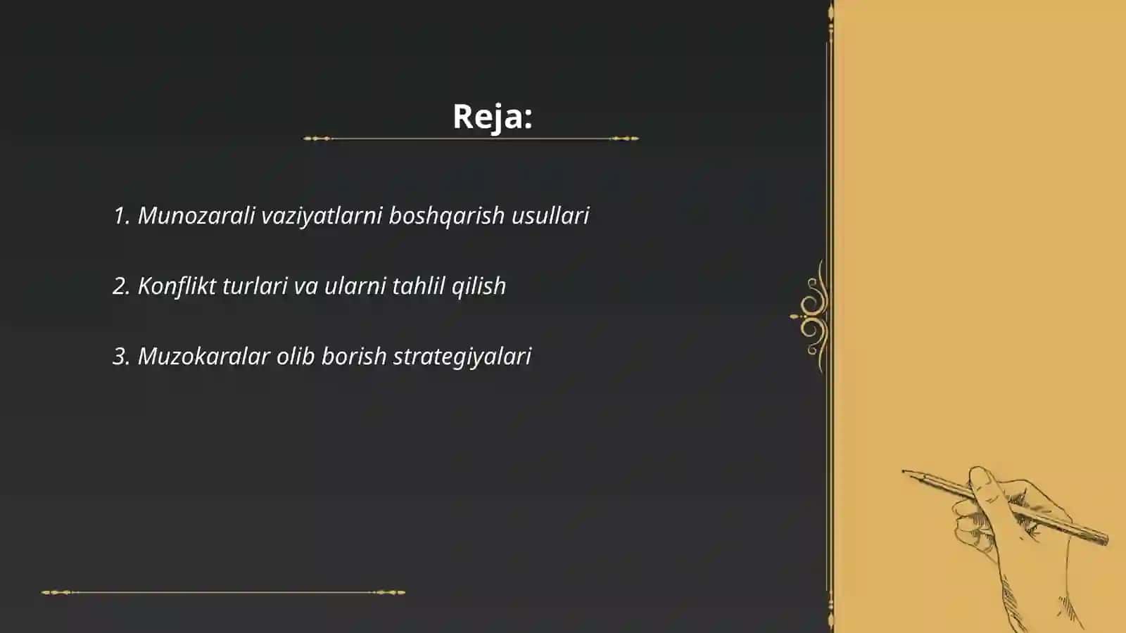 Munozarali holatlarni tahlil qilish 2