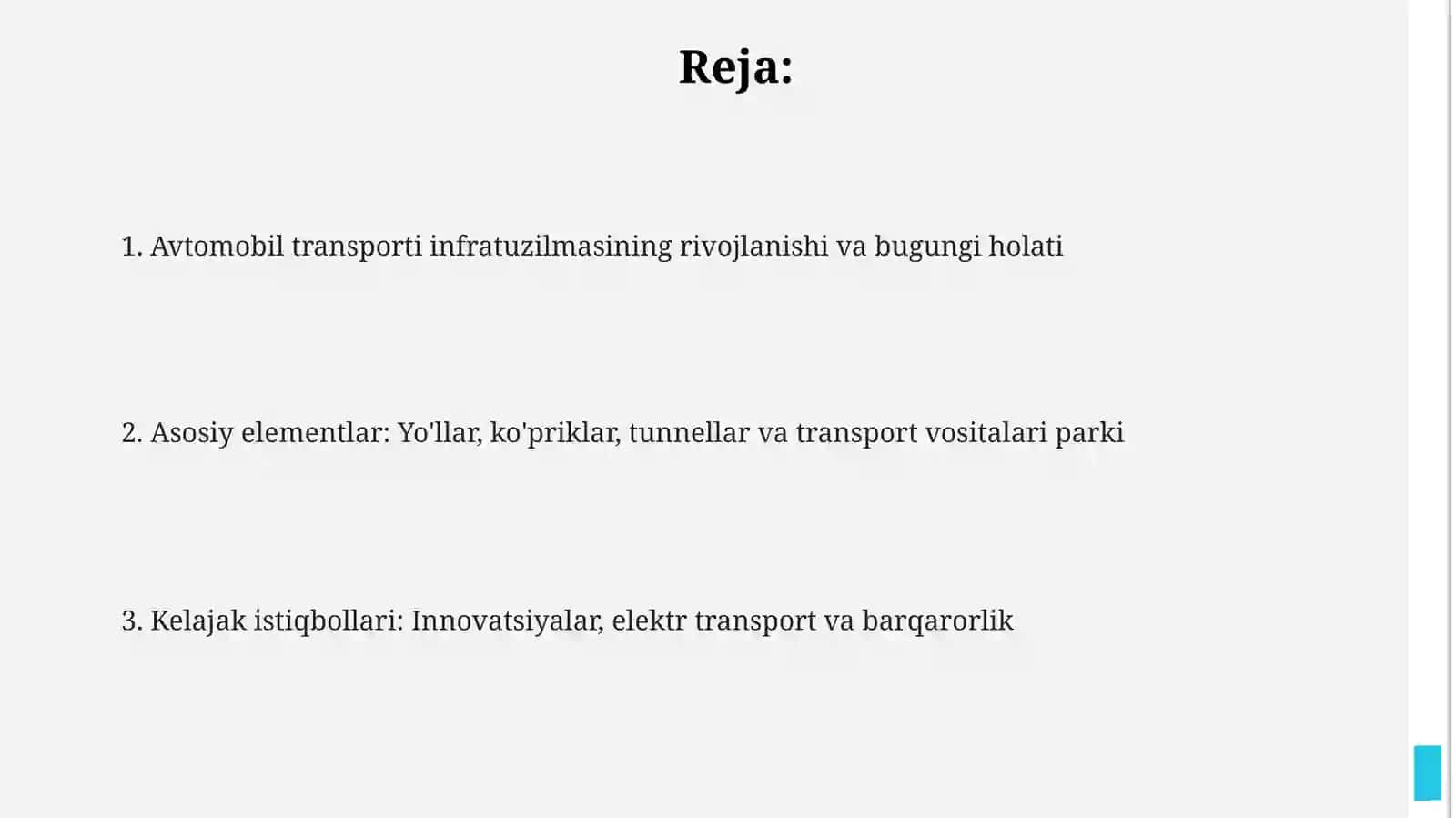 Avtomobil transporti infratuzilmasi 2