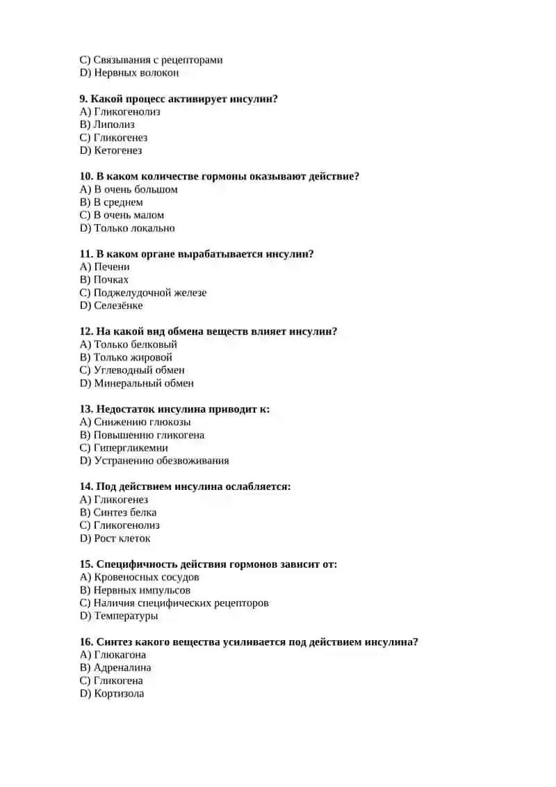 Гормоны. Инсулин 2