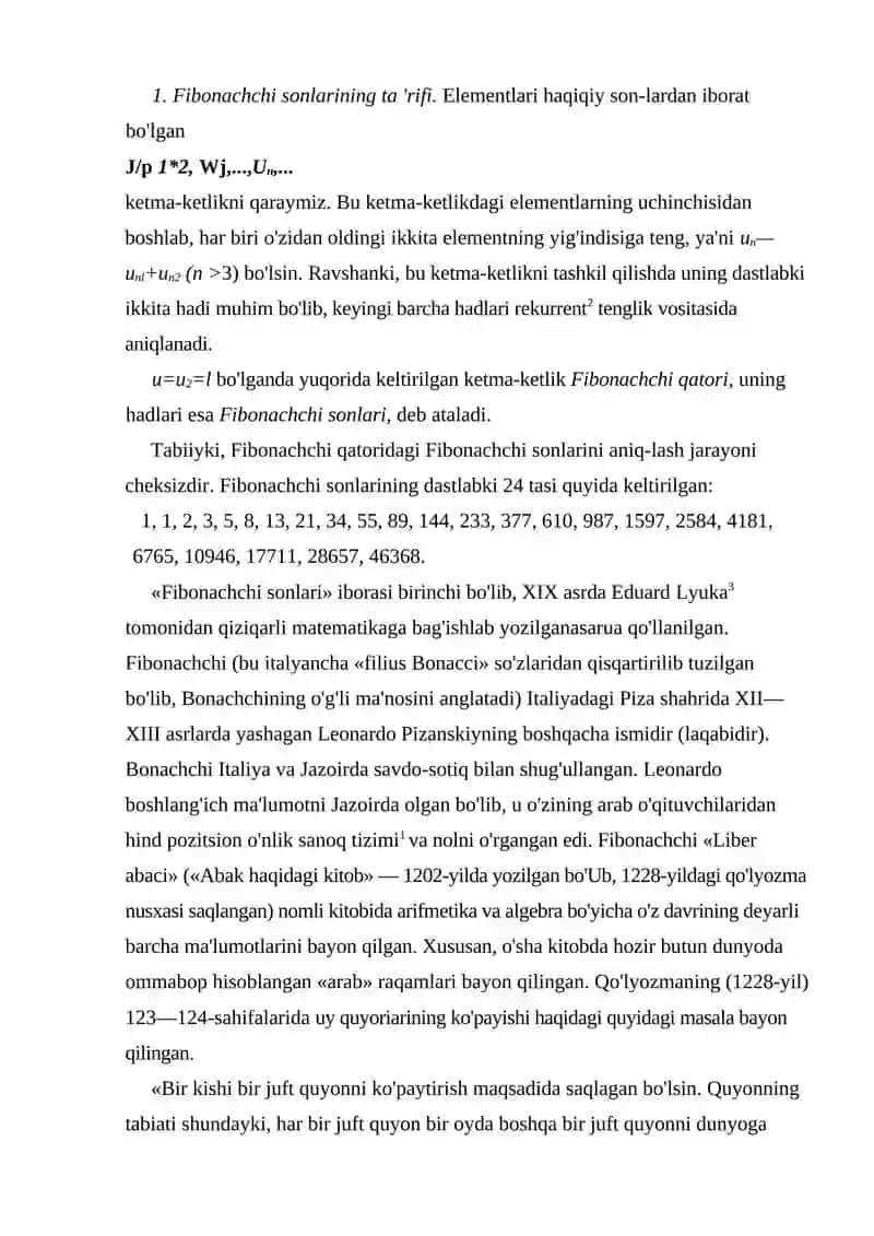 Fibonachchi Sonlari 2