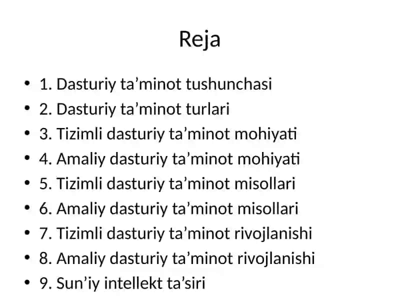 Tizimli va amaliy dasturiy ta’minotning rivojlanish tendensiyalari 2