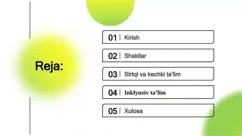Ta’limni  tashkil etishning  noan’anaviy  shakllari 2