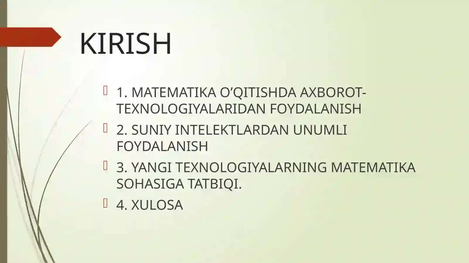 Matematika o’qitishning texnik vositalaridan foydalanish 2