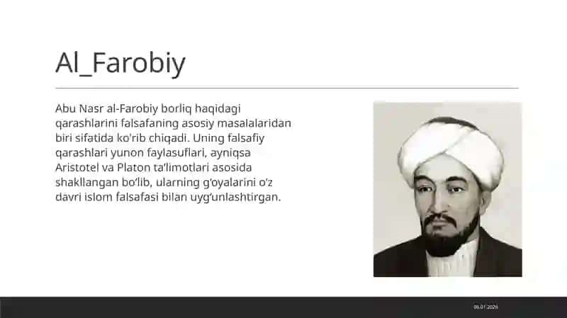 Al Farobiyning borliq haqidagi qarashlari 2