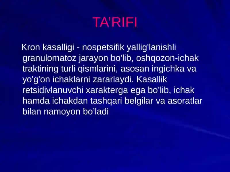 Kron kasalligi 2